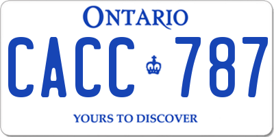 ON license plate CACC787