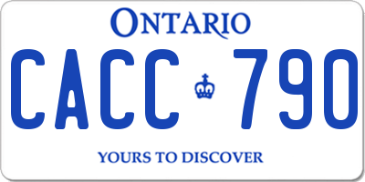 ON license plate CACC790