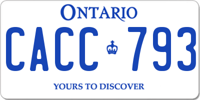 ON license plate CACC793