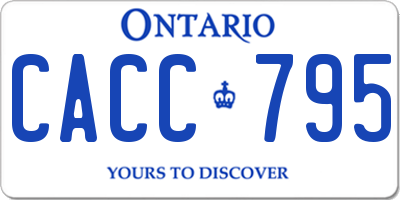 ON license plate CACC795