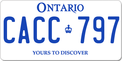 ON license plate CACC797