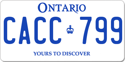 ON license plate CACC799