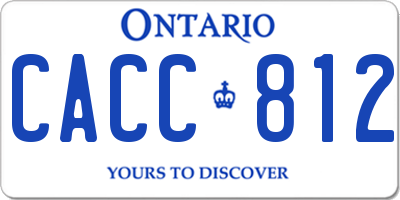 ON license plate CACC812