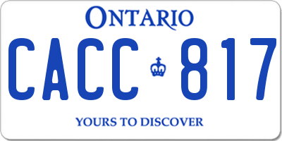 ON license plate CACC817