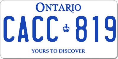 ON license plate CACC819