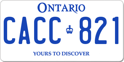 ON license plate CACC821