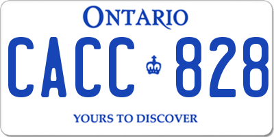 ON license plate CACC828