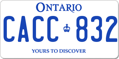 ON license plate CACC832