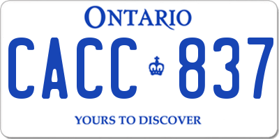 ON license plate CACC837