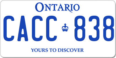 ON license plate CACC838