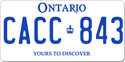 ON license plate CACC843