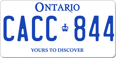 ON license plate CACC844