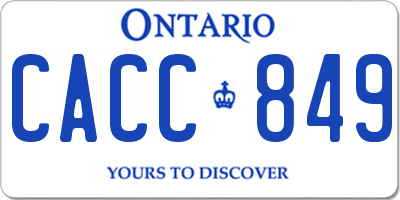 ON license plate CACC849