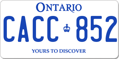 ON license plate CACC852