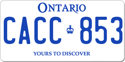 ON license plate CACC853