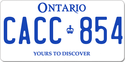 ON license plate CACC854