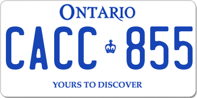 ON license plate CACC855