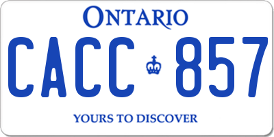 ON license plate CACC857