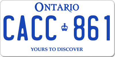 ON license plate CACC861