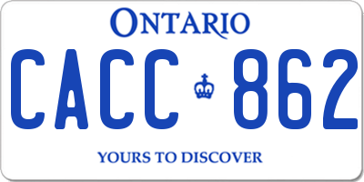 ON license plate CACC862