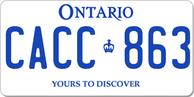 ON license plate CACC863