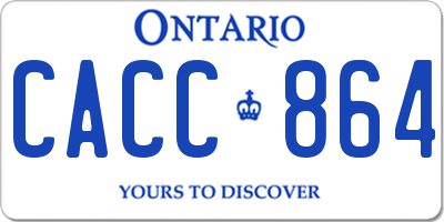 ON license plate CACC864