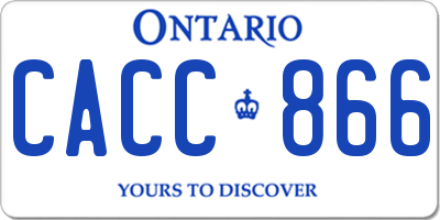 ON license plate CACC866