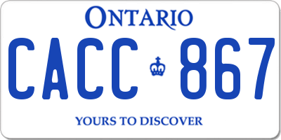 ON license plate CACC867