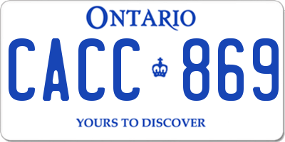 ON license plate CACC869