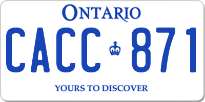 ON license plate CACC871