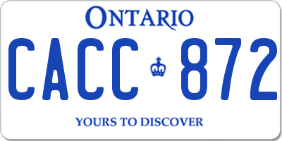 ON license plate CACC872