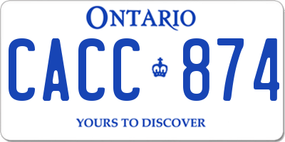 ON license plate CACC874