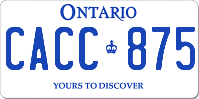 ON license plate CACC875