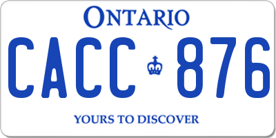 ON license plate CACC876