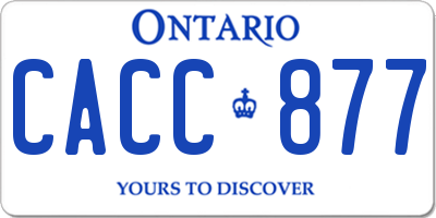 ON license plate CACC877