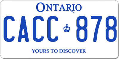 ON license plate CACC878