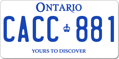 ON license plate CACC881