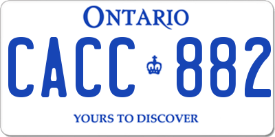 ON license plate CACC882