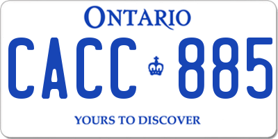 ON license plate CACC885