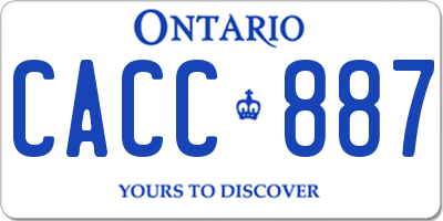 ON license plate CACC887