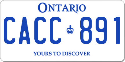 ON license plate CACC891