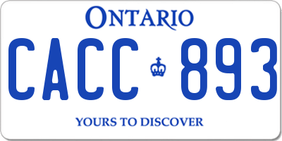 ON license plate CACC893