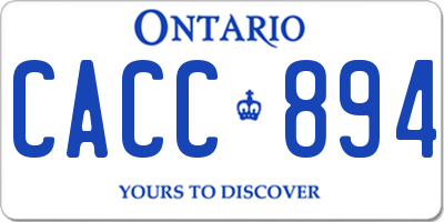 ON license plate CACC894