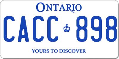 ON license plate CACC898