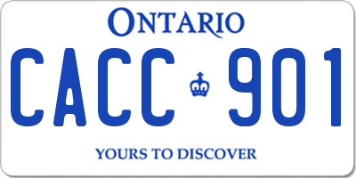 ON license plate CACC901