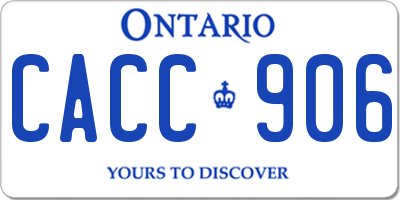 ON license plate CACC906