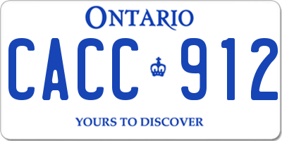 ON license plate CACC912