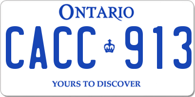 ON license plate CACC913