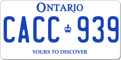 ON license plate CACC939