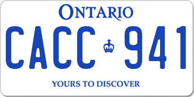 ON license plate CACC941